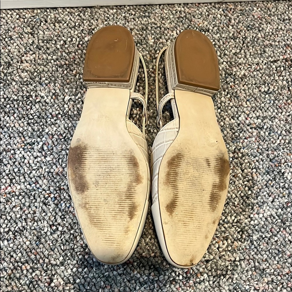 Steve Madden Cream Slingback Flats - Picture 5 of 5